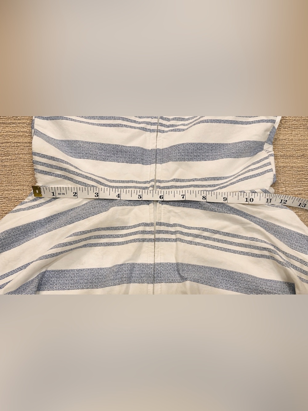 Jun & Ivy Blue & White Striped Sundress, Cottagecore Nautical Cotton Blend Sz XS - Picture 14 of 16